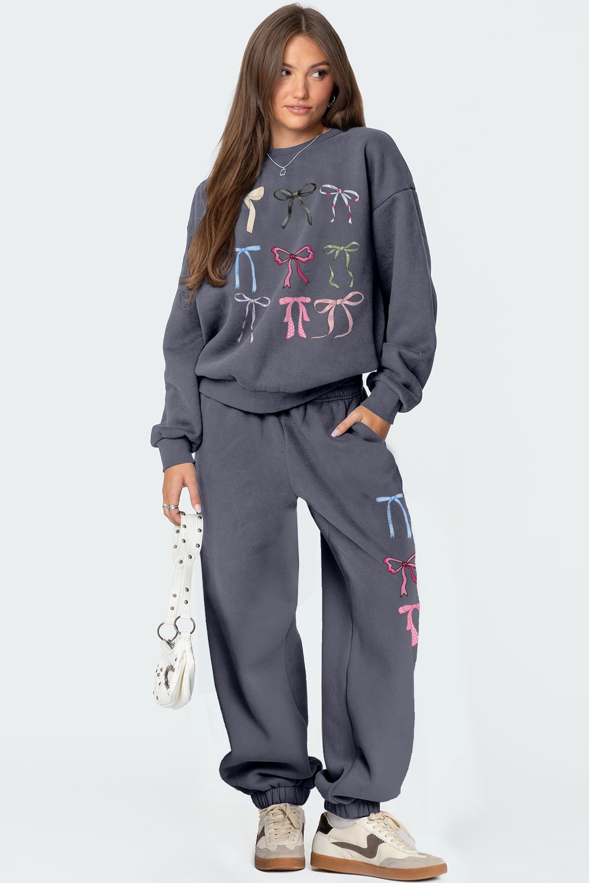 Women's Round Neck Long Sleeve Loose Thick Sweater
