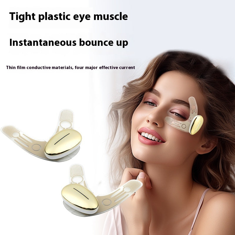Instrument de beauté oculaire à micro-courant EMS en or compact