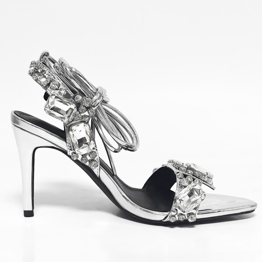 Women's Rivet Rhinestone Stiletto Heels in Multiple Colors & Sizes