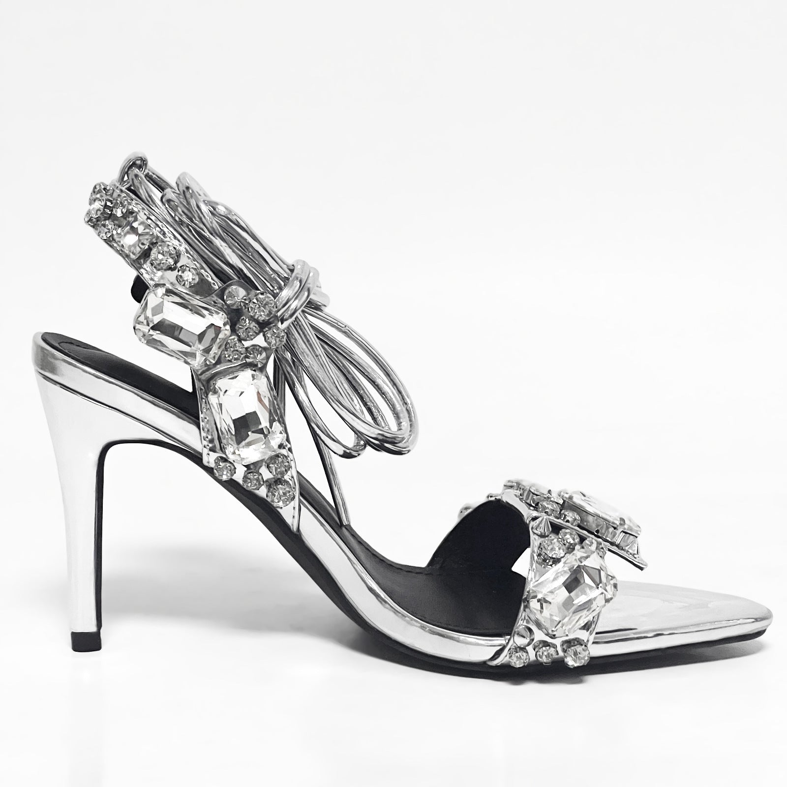 Women's Rivet Rhinestone Stiletto Heels in Multiple Colors & Sizes