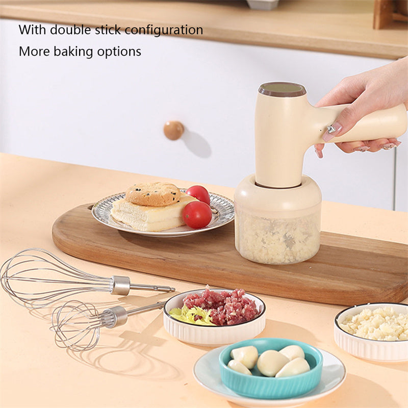 2-in-1 USB Rechargeable Electric Chopper for Garlic, Meat & Vegetables
