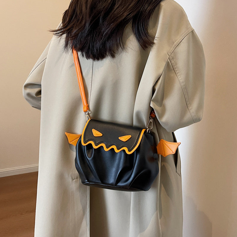Sac bandoulière citrouille d'Halloween amusant en dessin animé PU