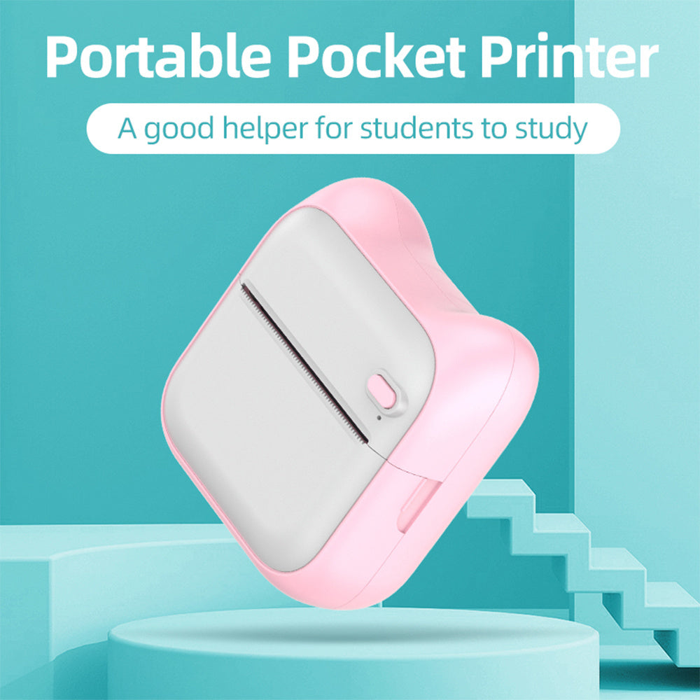 Mini-imprimante thermique de poche Bluetooth pour étudiants, petite imprimante portable d'étiquettes et de photos