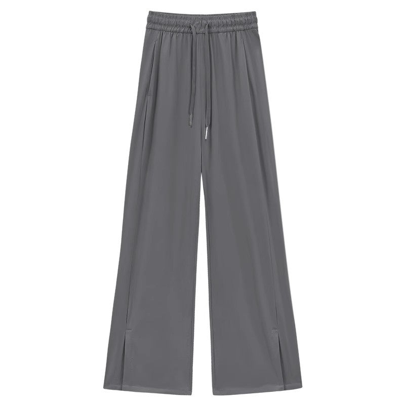 Anti-mosquito Sunscreen Drooping Straight Split Wide Leg Pants