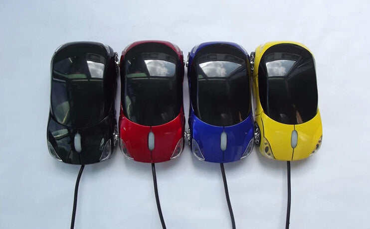 Souris sans fil Ferrari en forme de voiture de dessin animé avec fonction de veille automatique
