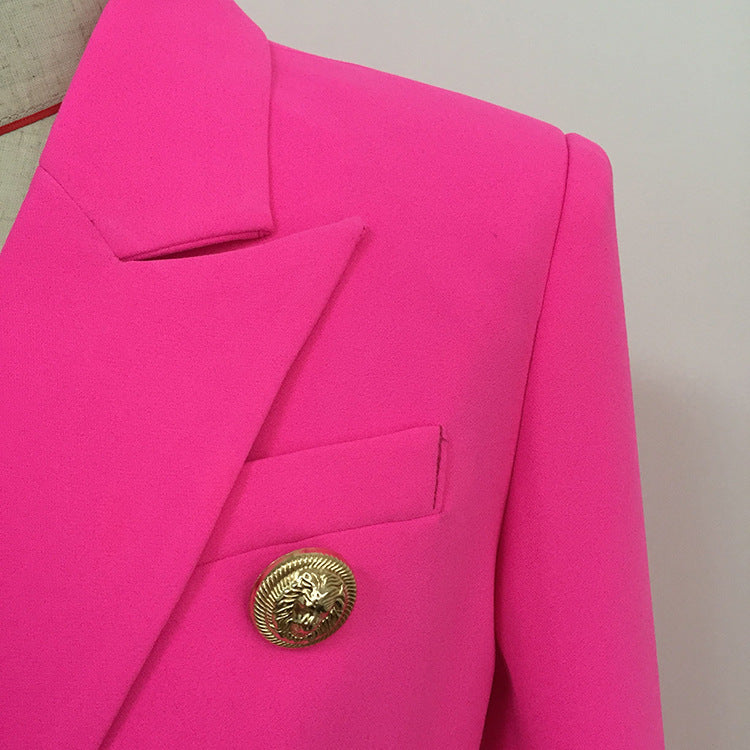 Double Breasted Phosphor Powder Cotton Suit