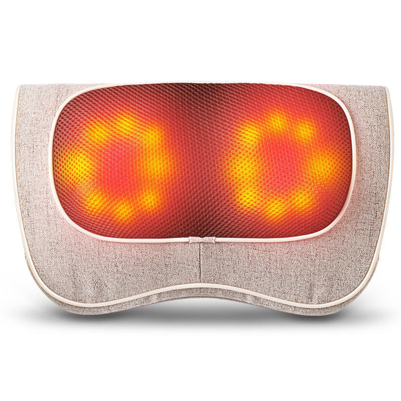 Oreiller de massage cervical multifonctionnel avec infrarouge et 3 vitesses
