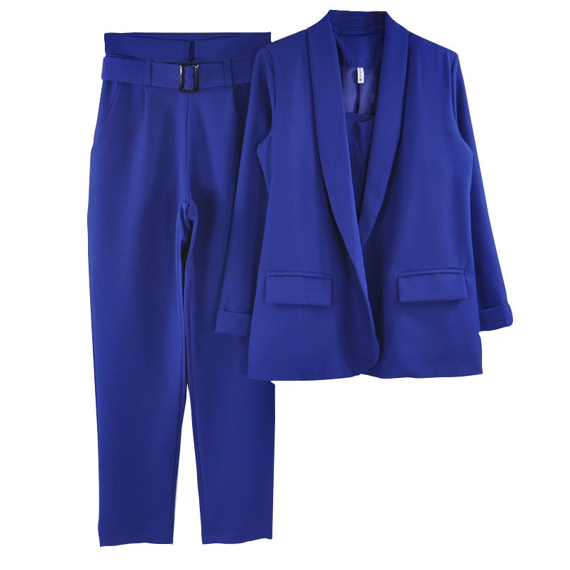 Women's Solid Color Cotton Blend Suit in Multiple Colors S-XL