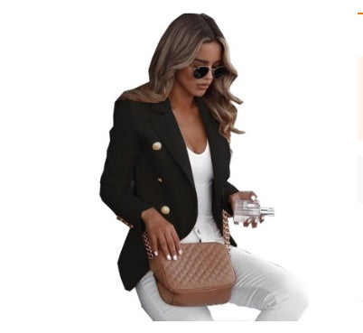 Veste de tailleur féminine unie et cintrée