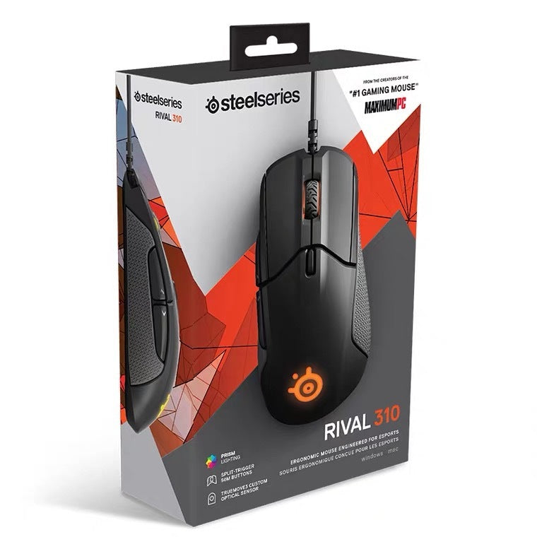 Souris de jeu mécanique filaire avec 12 000 DPI et 6 touches programmables