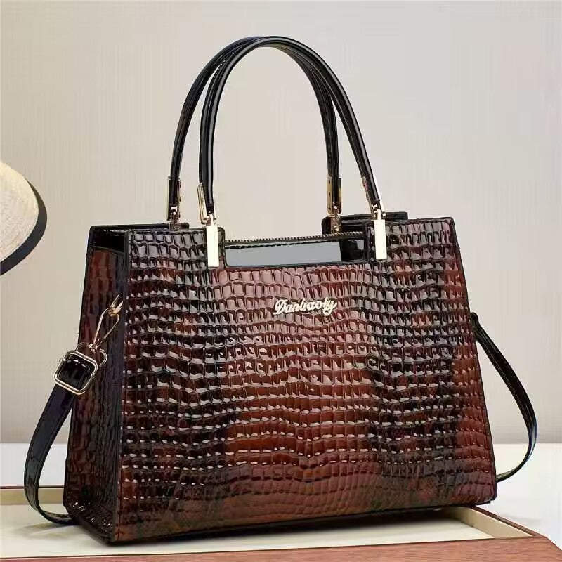 Grands sacs à main tendance en PU pour femmes avec poche intercalaire, 30x22x12cm