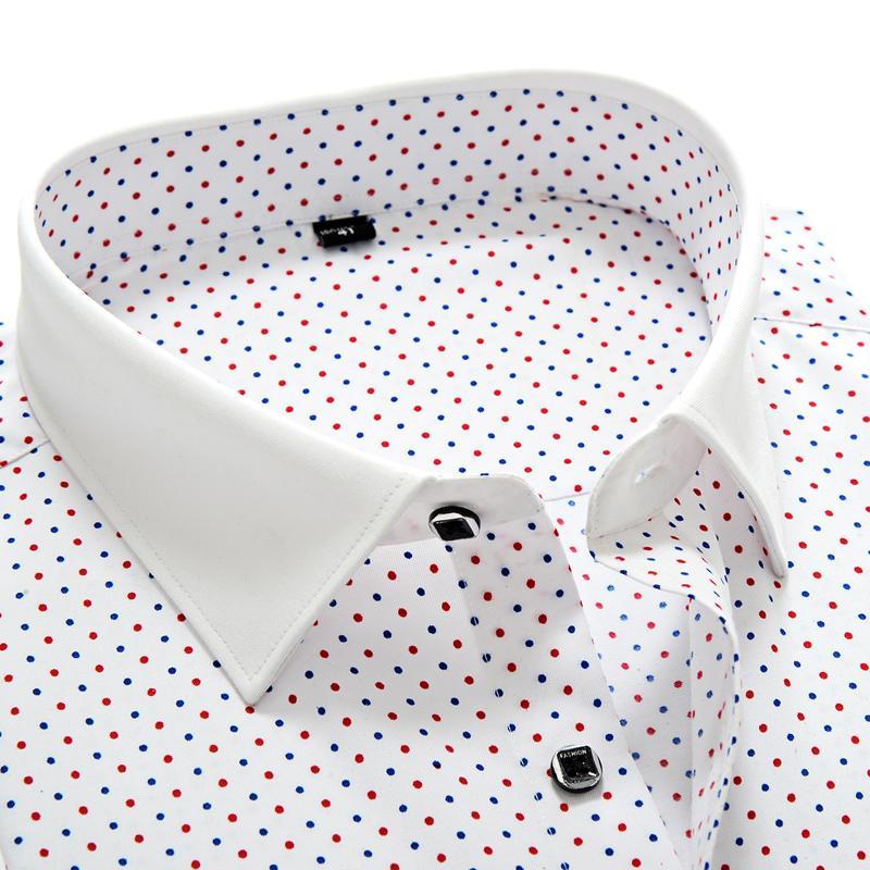 Turn-Down Collar Polka Dot Print Casual Shirt