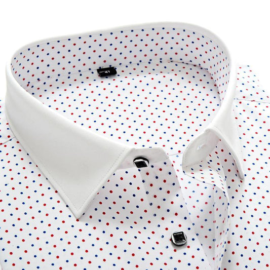 Turn-Down Collar Polka Dot Print Casual Shirt