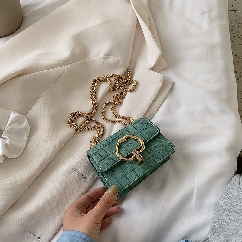 Western Style PU One Shoulder Small Square Messenger Bag