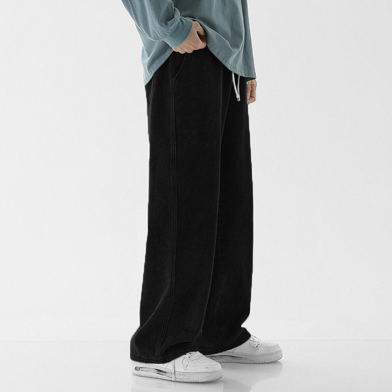 Men's Casual Loose Fit Straight Cotton Jeans