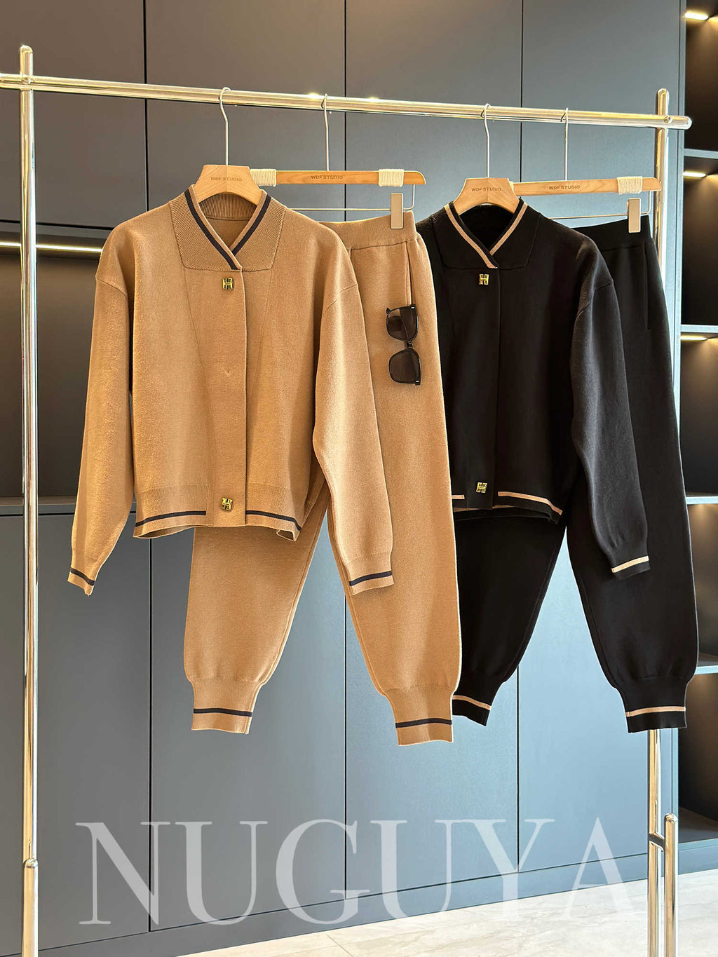 Autumn Winter Stylish Casual Knitting Pullover Suit for Women