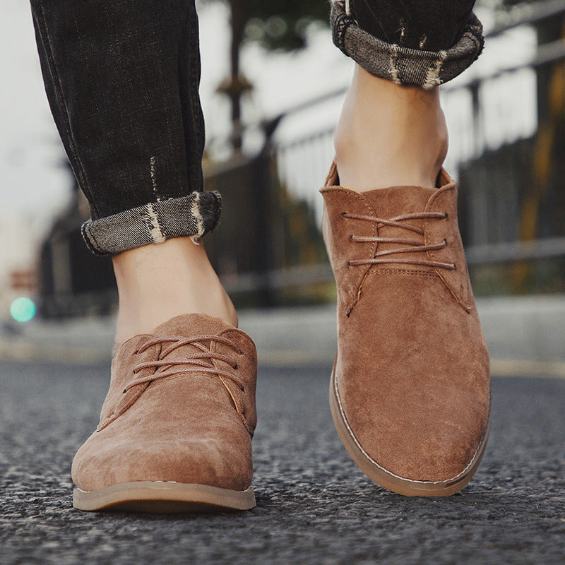British Style Frosted Leather Board Shoes