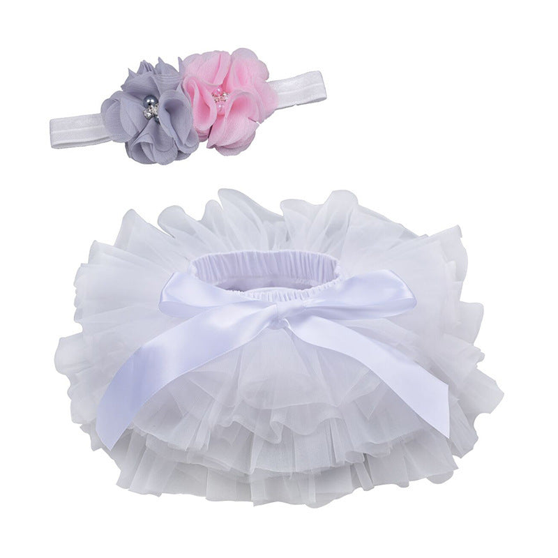 Children's Net Yarn Half-Length Skirt