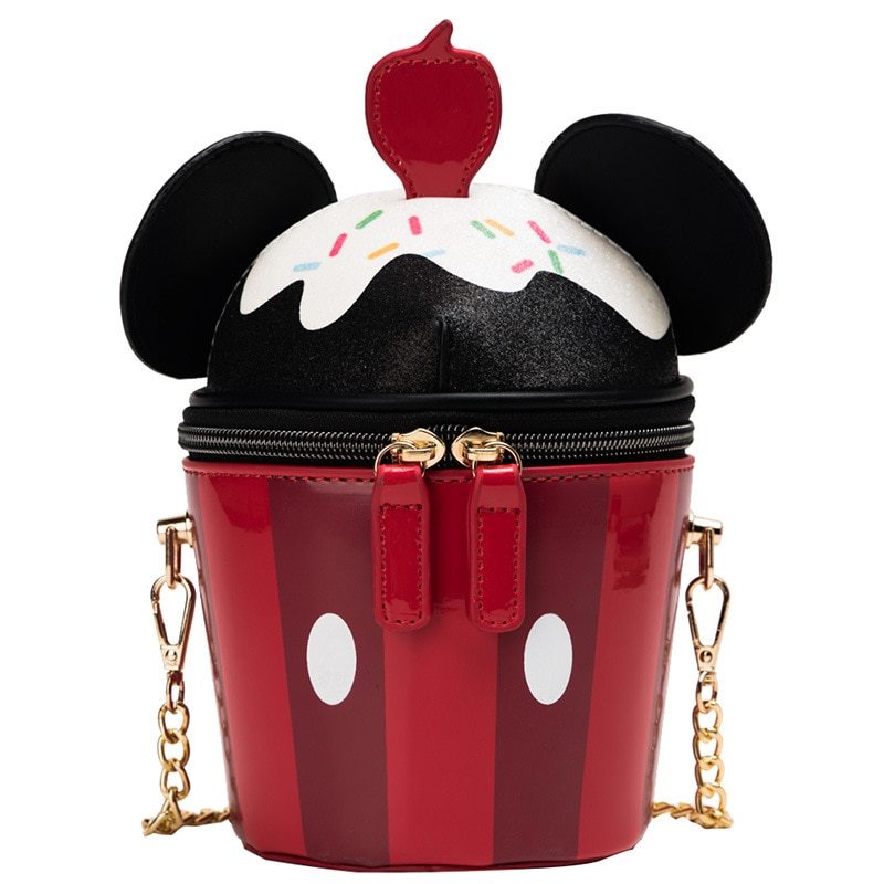 Fashion Cylindrical PU Bucket Bag with Chain Strap