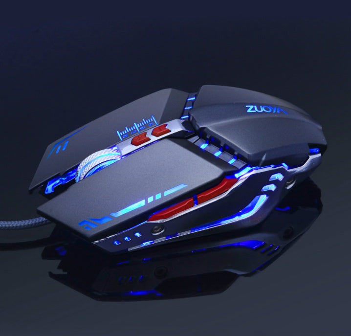 Souris Gaming Filaire Silencieuse avec 6 Boutons et Suivi Optique 3200 DPI