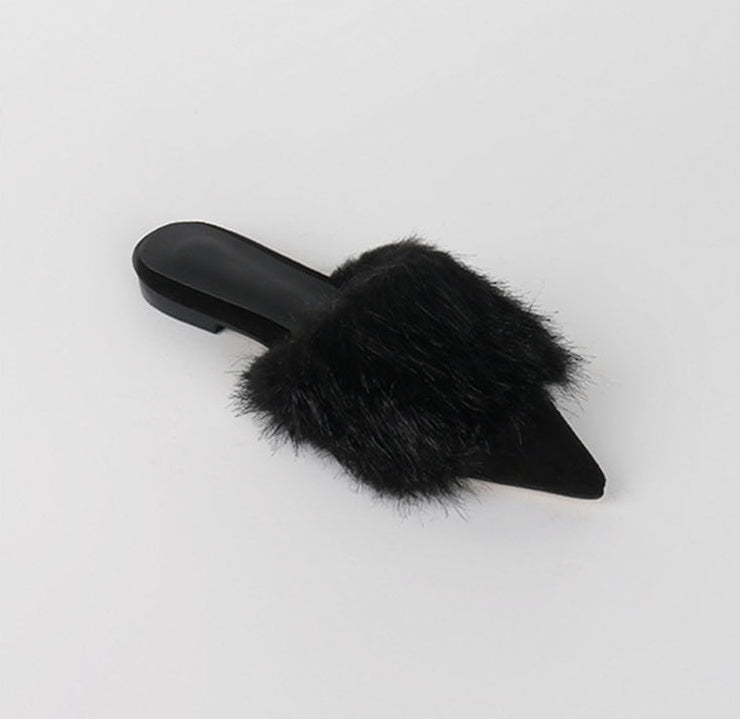 Flat Bottom Fleece Slippers with Rubber Sole – Free Shipping