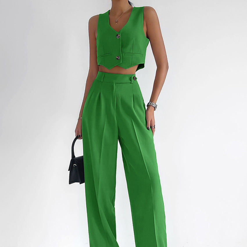 Women's Casual Slim Fit Pure Color Suit Cotton Temperament