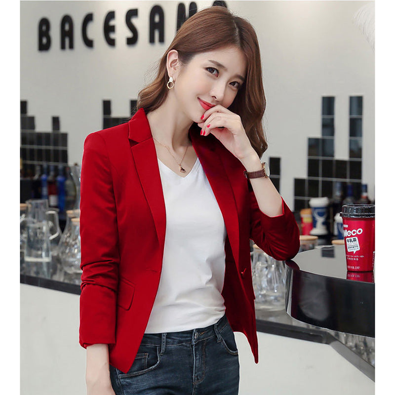 Ladies Slim Western-Style Casual Student Suit Jacket