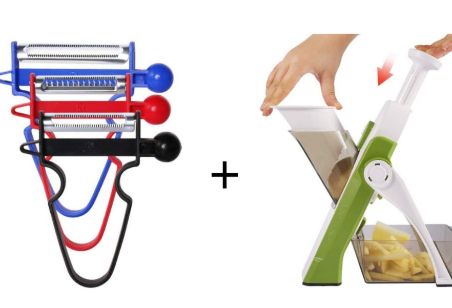 Multifunctional Vegetable Slicer Cutter Chopper Grater Kitchen Tool with Stainless Steel Blades