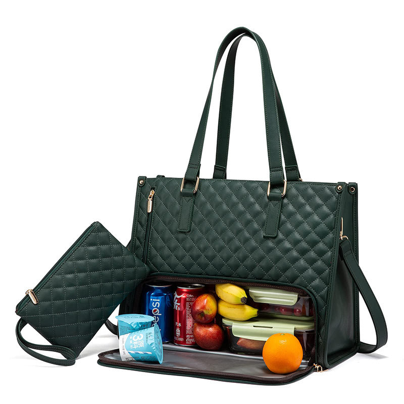 Stylish Large-Capacity Insulated Tote Bag with Leak-Free Design for Everyday Use