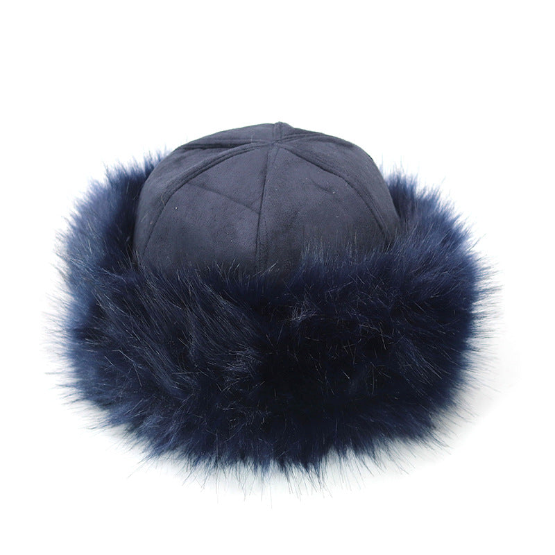 Yurt Style Plus Velvet Fox Fur Hat - One Size, Multiple Colors