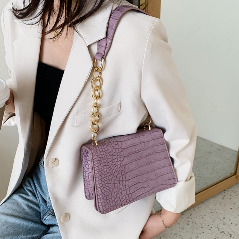 One Shoulder PU Crossbody Bag with Adjustable Strap