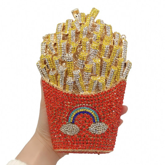French fries diamond wisp empty metal bag