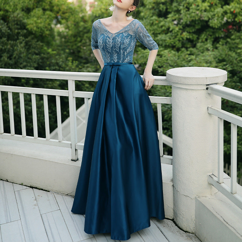 Elegant Sleeveless Banquet Evening Dress for Women in Multiple Colors and Sizes