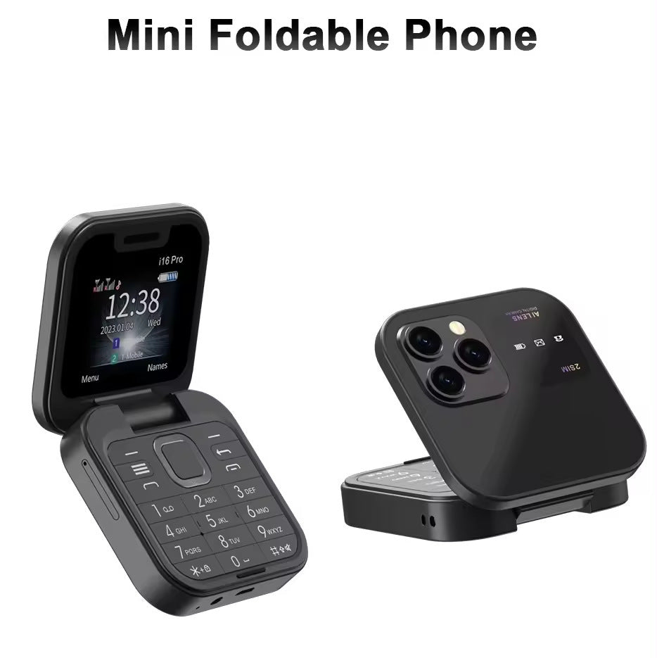 Téléphone portable à clapet Mini double SIM 2G à touches pour personnes âgées, GSM non-intelligent
