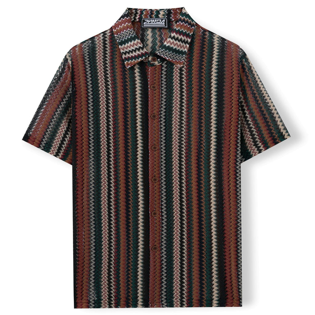 Cardigan d'été ethnique rayé en polyester pour homme, tailles M à 3XL