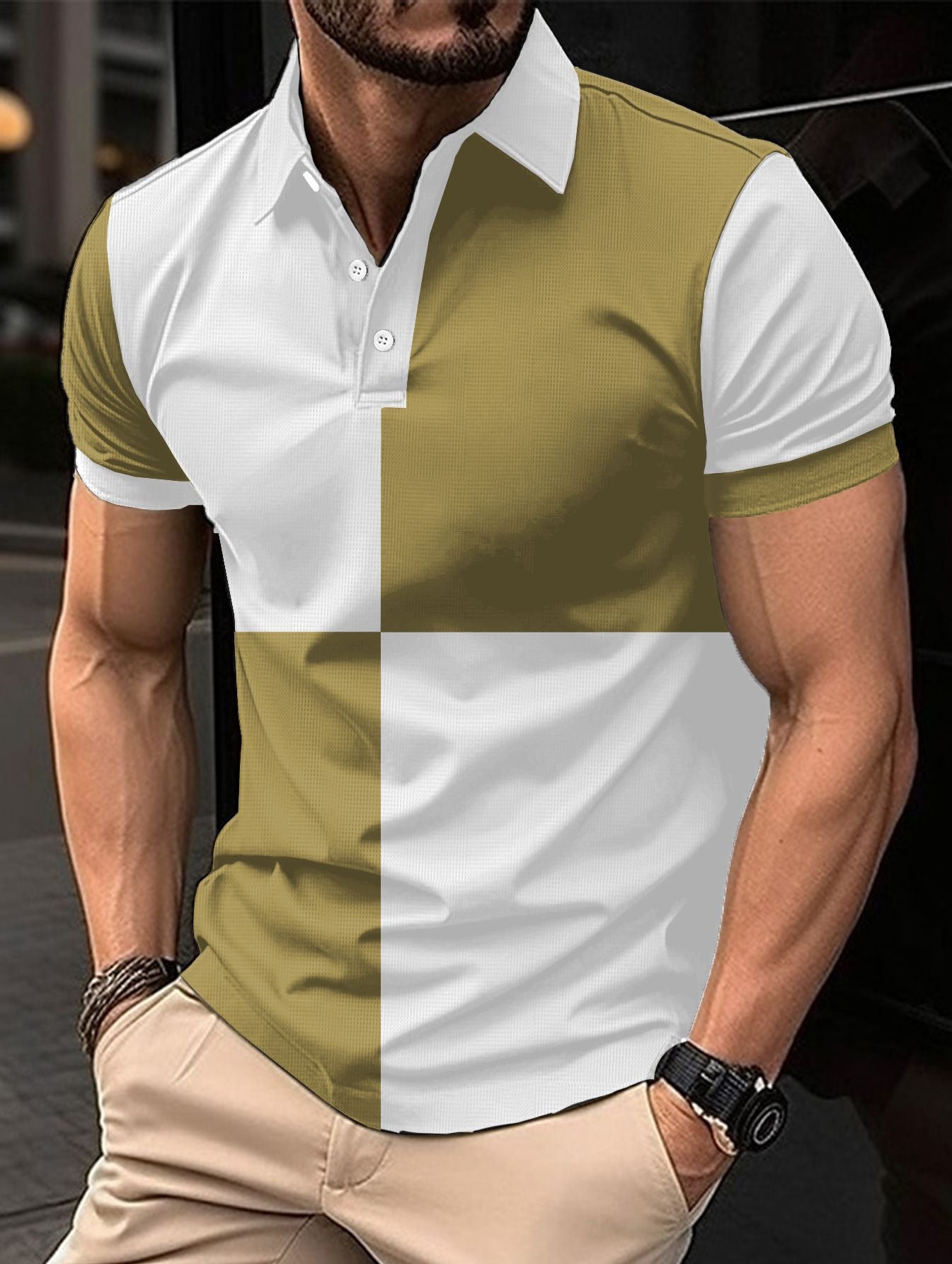 Casual Sports Short Sleeve Polo Shirt Men Clothing