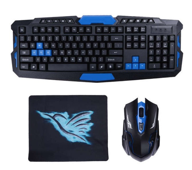 2.4G Wireless Gaming Keyboard and Mouse Set with Multimedia Keys
