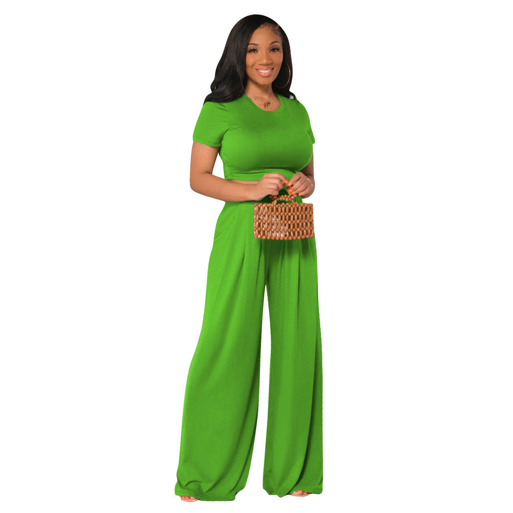 Versatile Casual Wide-Leg Two-Piece Set for Women