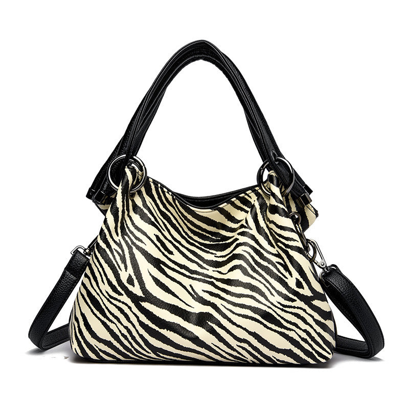 Leopard Zebra Print Genuine Leather Crossbody Bag for Women