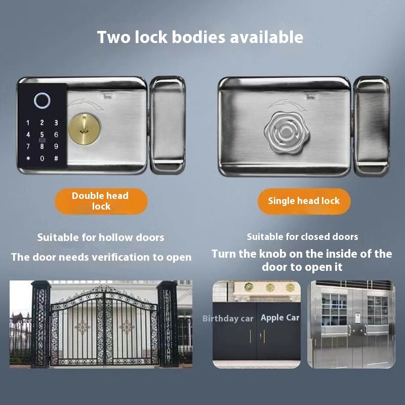 Smart Exterior Electronic Fingerprint Door Lock with Password & Remote Unlock