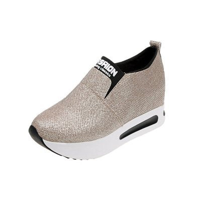 Baskets Femme Beige & Noir