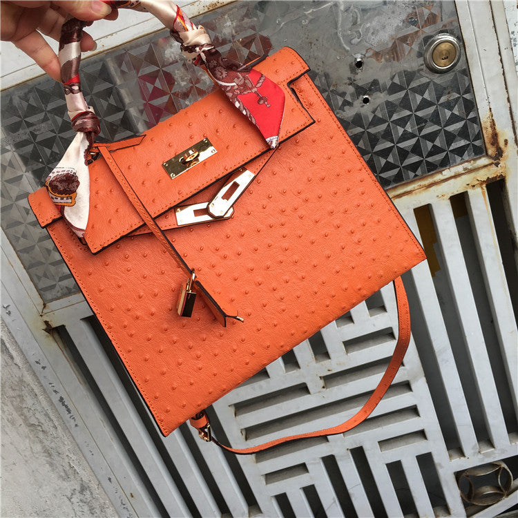 Sac bandoulière en cuir de vachette double couche 25-28cm