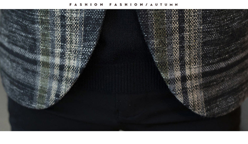 Blazer slim à carreaux pour homme
