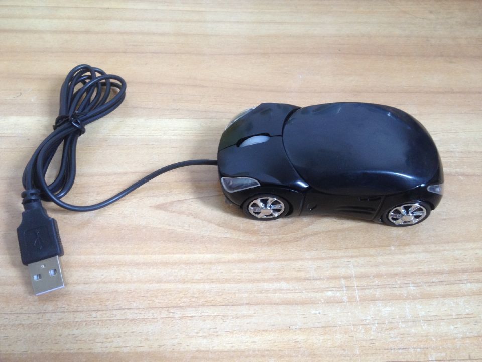 Souris sans fil Ferrari en forme de voiture de dessin animé avec fonction de veille automatique