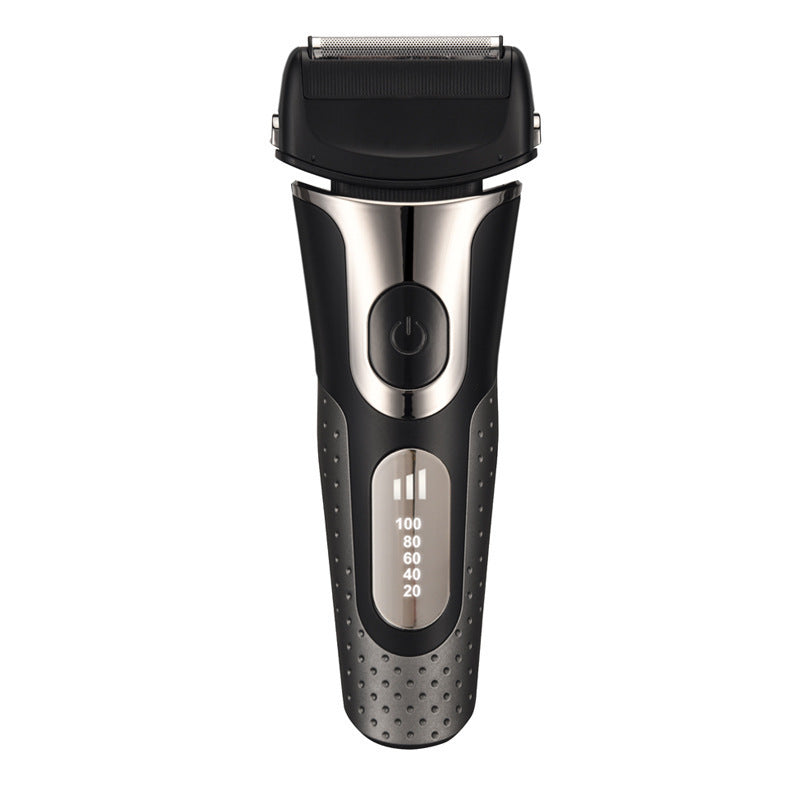 Rechargeable Men’s Reciprocating Three-Bit Floating Shaver with LED Display