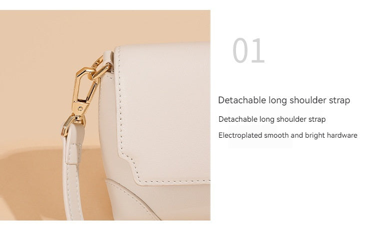High-Grade Genuine Leather Small Square Crossbody Bag for Women – Spring Style
