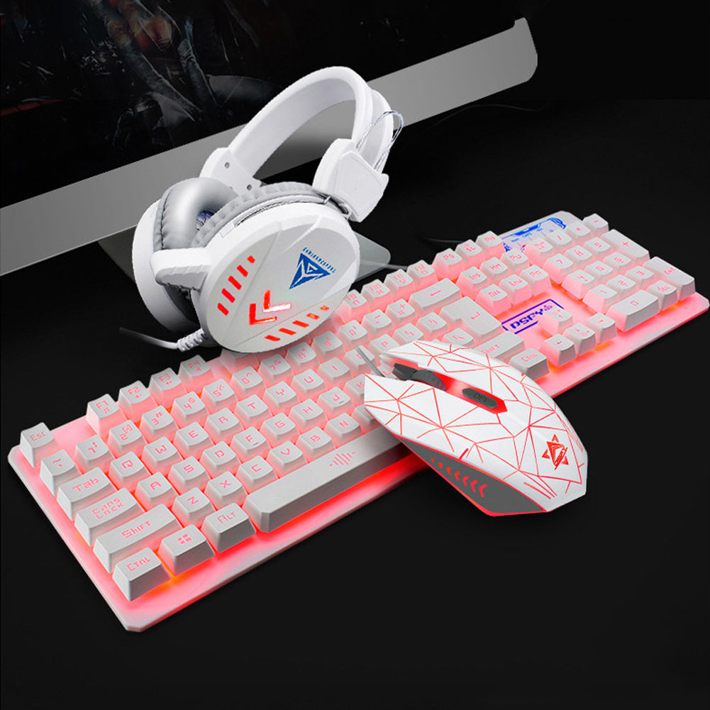 USB Wired Luminous Gaming Keyboard and Mouse Set with Backlight
