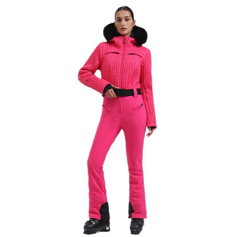 Combinaison de ski d'hiver professionnelle imperméable double planche pour femme