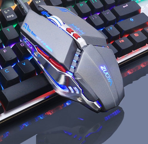 Souris Gaming Filaire Silencieuse avec 6 Boutons et Suivi Optique 3200 DPI