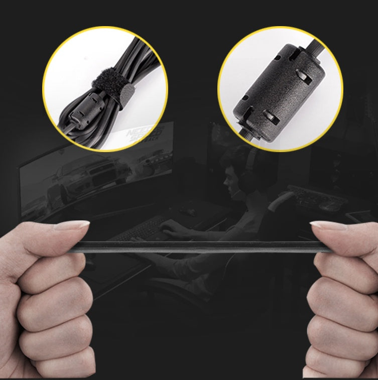 ماوس ألعاب سلكي أسود 5000 نقطة لكل بوصة 9 أزرار USB مريح